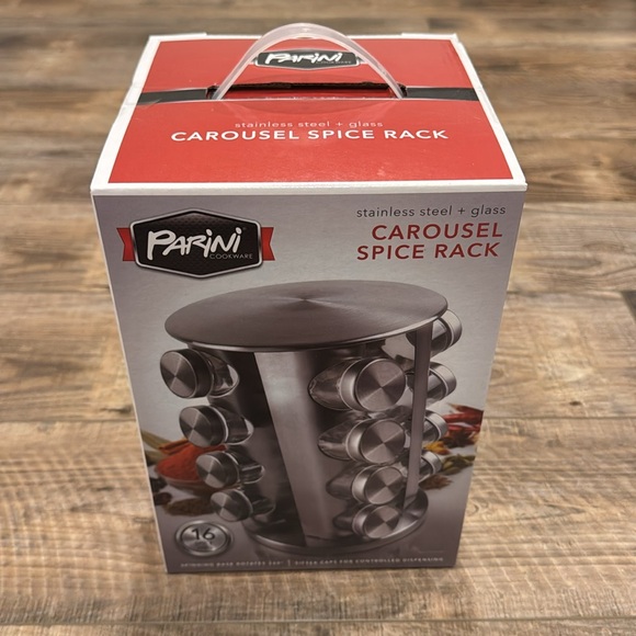 Parini Cookware Carousel Spice Rack Stainless Steel Brand New Never Opened - Picture 4 of 4